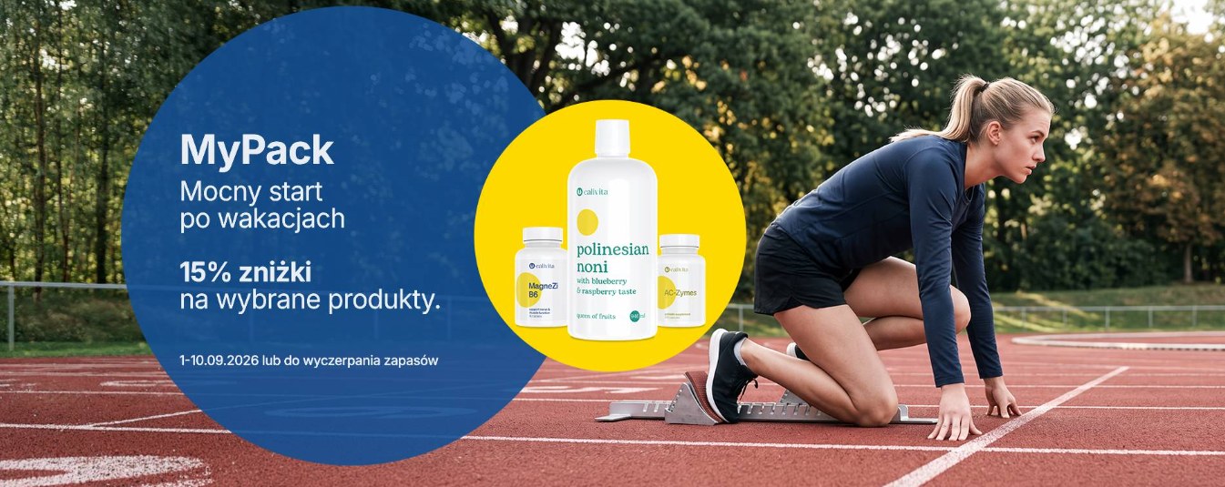 MyPack Mocny start po wakacjach – 15% zniżki na wybrane produkty CaliVita, 1–10.09.2026