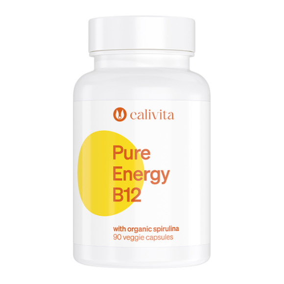 Pure Energy B12 CaliVita – 90 kapsułek roślinnych, metylowana witamina B12 1000 µg z ekologiczną spiruliną